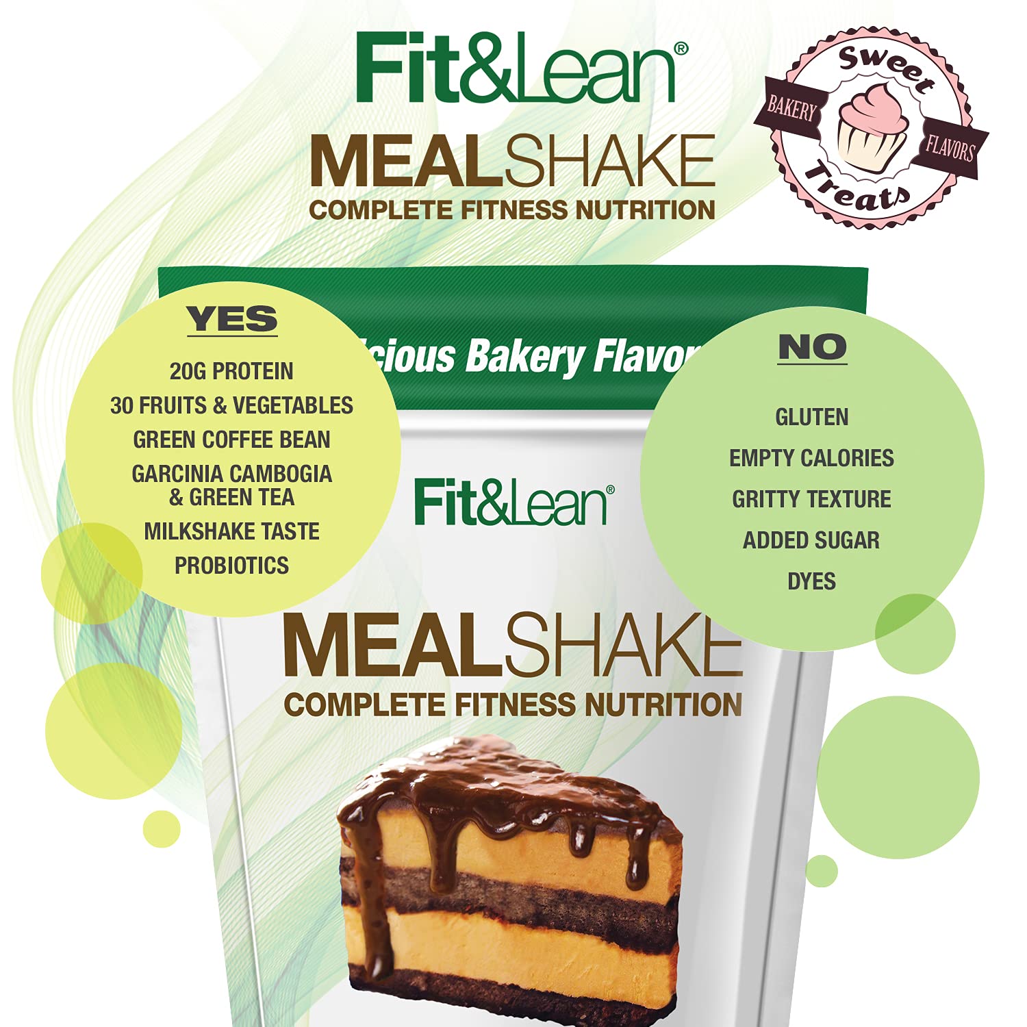 Fit & Lean Meal Shake Meal Replacement with Protein, Fiber, Probiotics and Organic Fruits Fit & LeanUS supplements