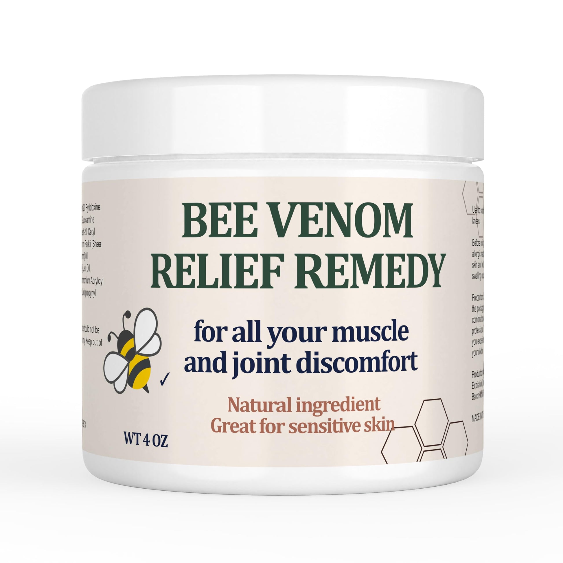 Natural Organic Bee Venom Muscle & Joint Cream, Extra Effective Muscle & Joint Care, for Neck, Hand, Feet, Knee, Muscles, Shoulder, Wrist, Elbow, Ankle, Foot Aches, Arnica, Vitamin B6 KOKOMAANEAu supplements
