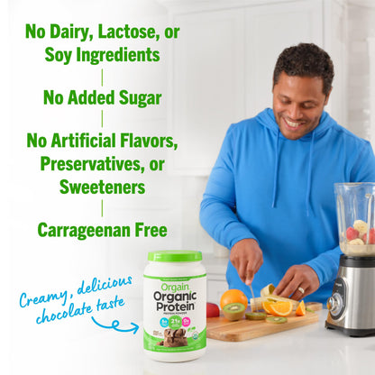 Orgain Organic Vegan Protein Powder, Creamy Chocolate Fudge - 21g Plant Based Protein OrgainUS supplements