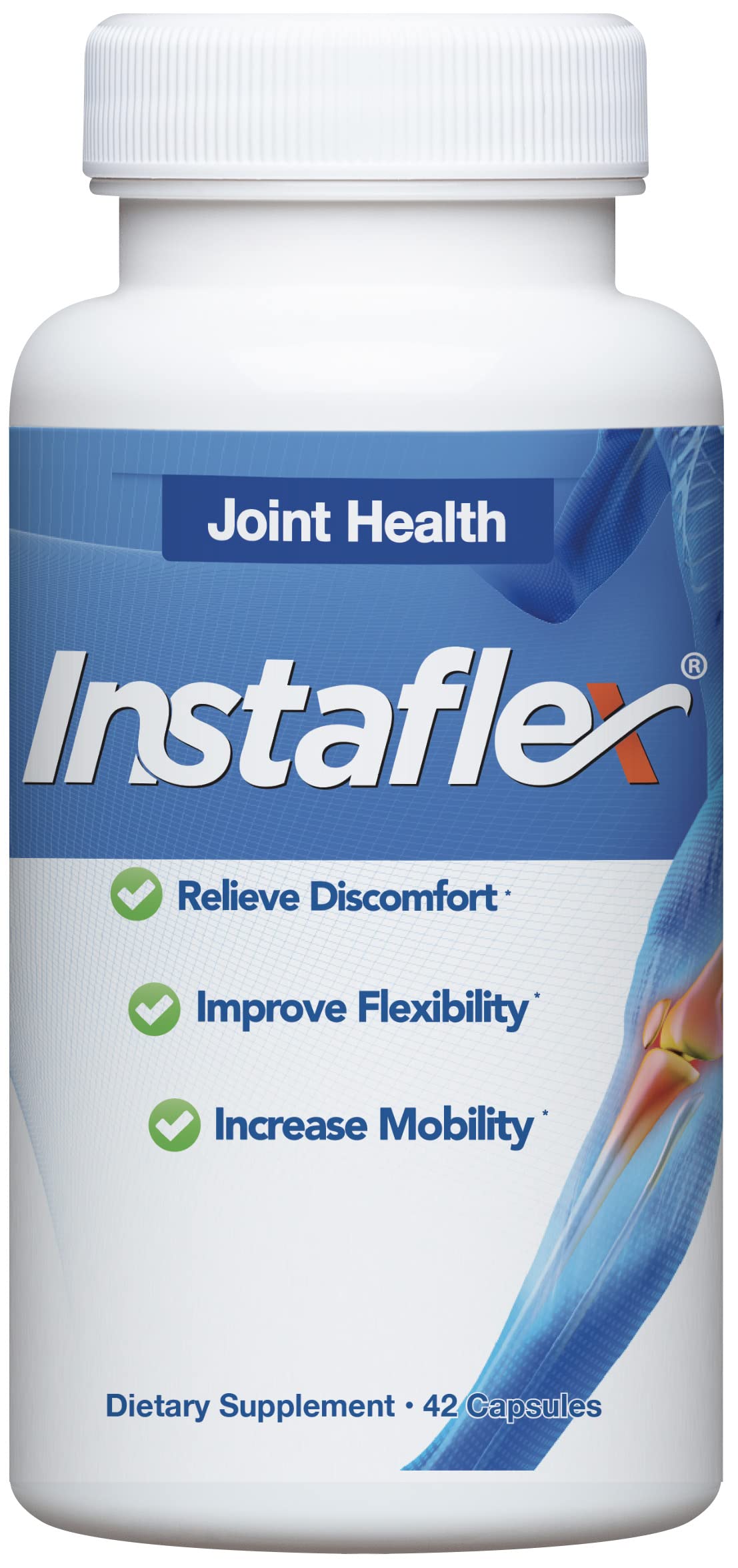 Instaflex Joint Support Supplement for Men and Women - Glucosamine, MSM, White Willow, Turmeric, Ginger, Cayenne, Hyaluronic Acid - 42 Capsules InstaflexAu supplements
