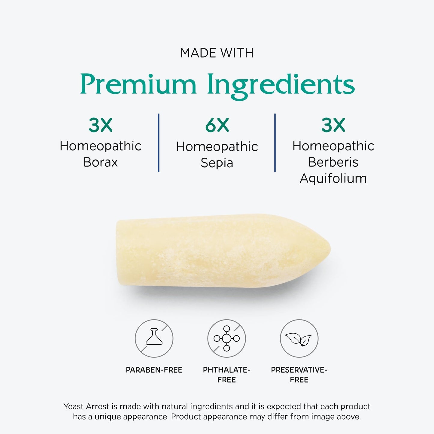 Vitanica Yeast Arrest, Homeopathic Vaginal Suppositories, for Yeast Infection Symptoms, Relieves Burning, Itching & Discharge, with Boric Acid, Tea Tree Oil & Probiotics, Vegan (Pro Logo, 14ct) VitanicaUS supplements