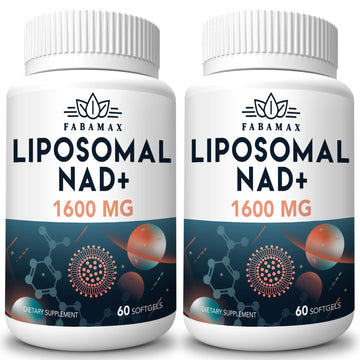 Fabamax 1600 mg Liposomal NAD Supplement, 98% Pure NAD+ Supplement, Superior Absorption, Alternative to Nicotinamide Riboside or NADH to Boost NAD+ for Aging Defense, Energy, Longevity, 120 Softgels FabamaxAu supplements