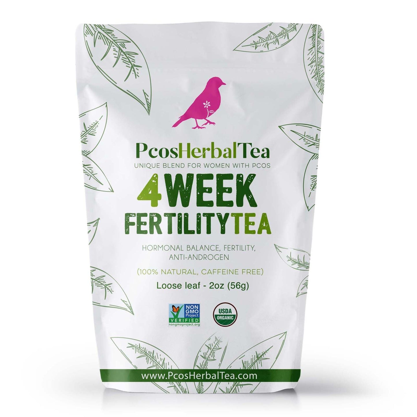 PCOS Cystem Tea with Organic Red Raspberry Leaf, Vitex, Spearmint Tea Supports Fertility PCOS Herbal TeaUS supplements