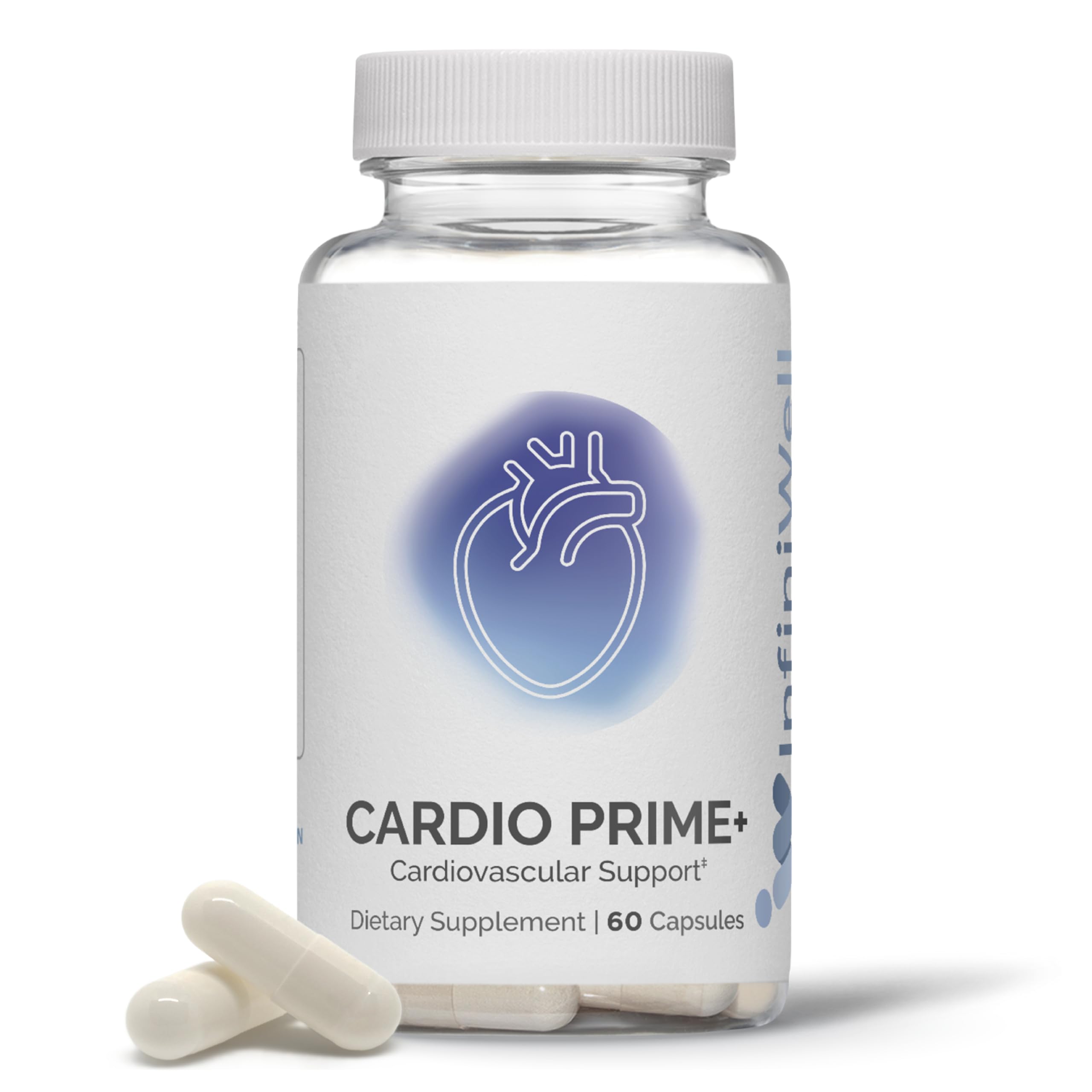 InfiniWell InfinWell Cardio Prime+ Heart Health Supplements - Antioxidants & Innovative Peptides for Cardiometabolic Health - NAD3 & Nattokinase for A Healthy Heart & Metabolic Balance (60 Capsules) InfiniWellAu supplements
