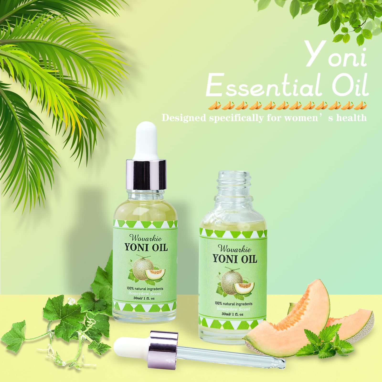 2 Packs Yoni Oil for Women, 1 fl oz/30 ml Feminine Oil Intimate Deodorant for Women, Restores Ph WovarkieAu supplements