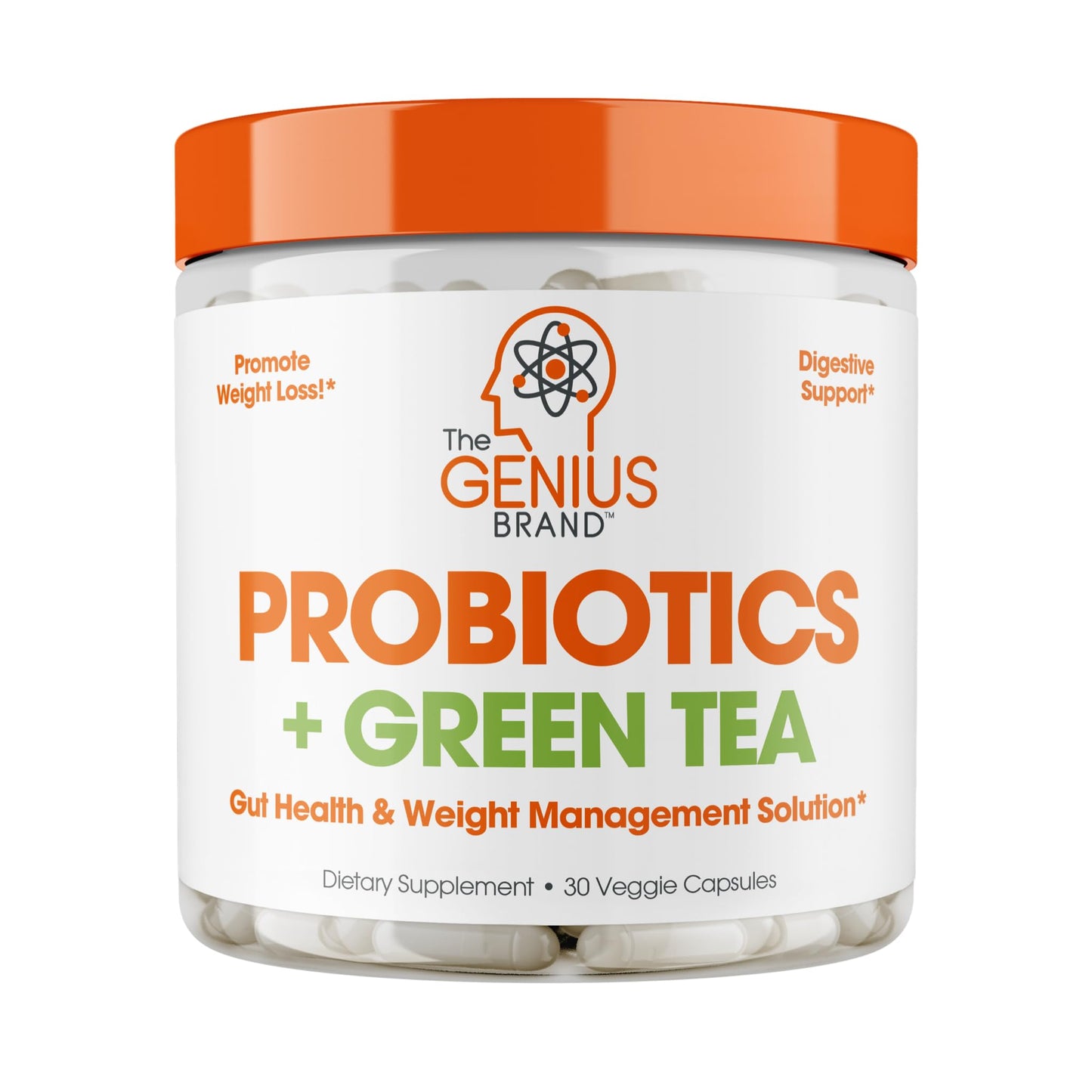 Genius Probiotics for Weight Loss with Green Tea Extract - Fat Burner Supplement & Digestive The Genius BrandUS supplements