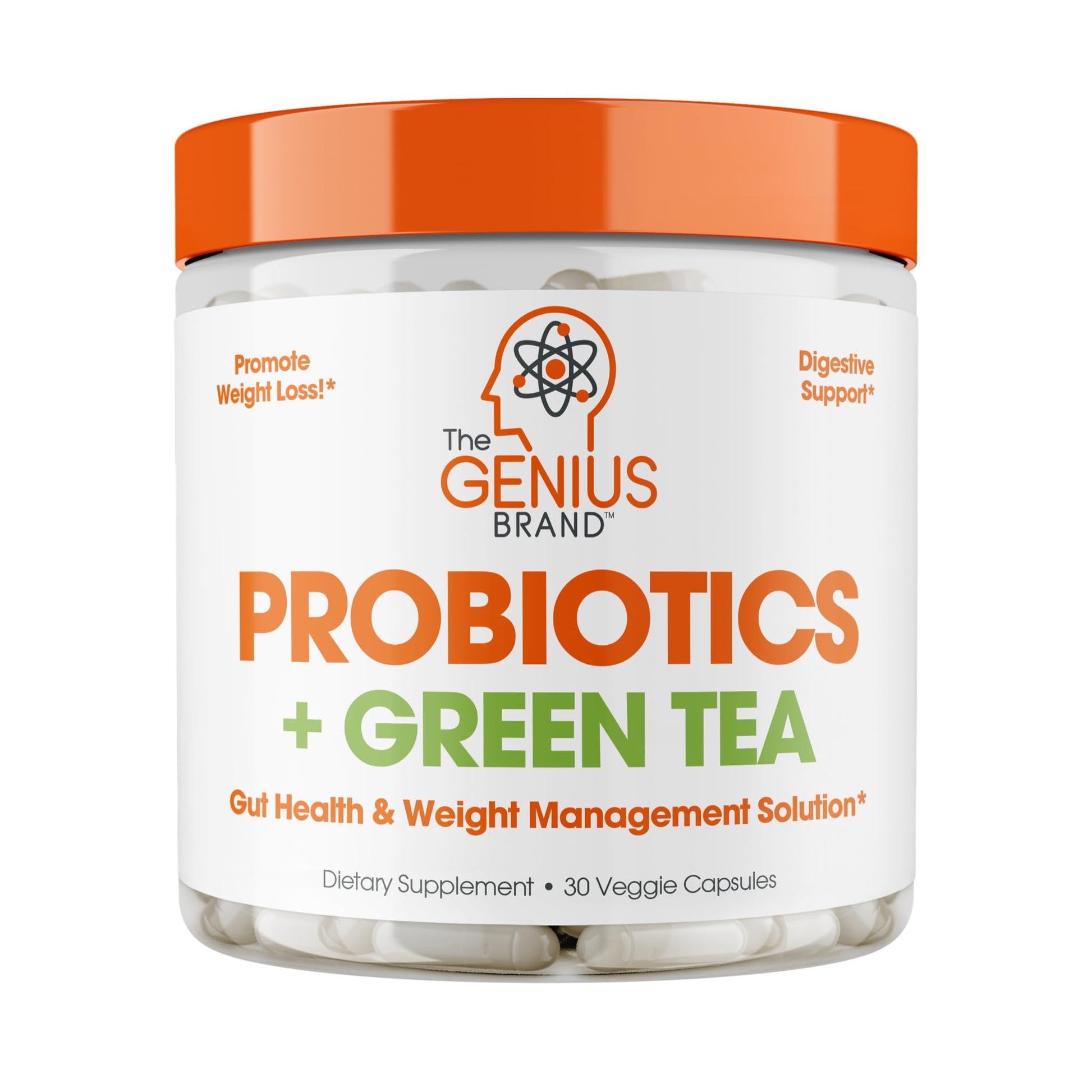 Genius Probiotics for Weight Loss with Green Tea Extract - Fat Burner Supplement & Digestive The Genius BrandAu supplements
