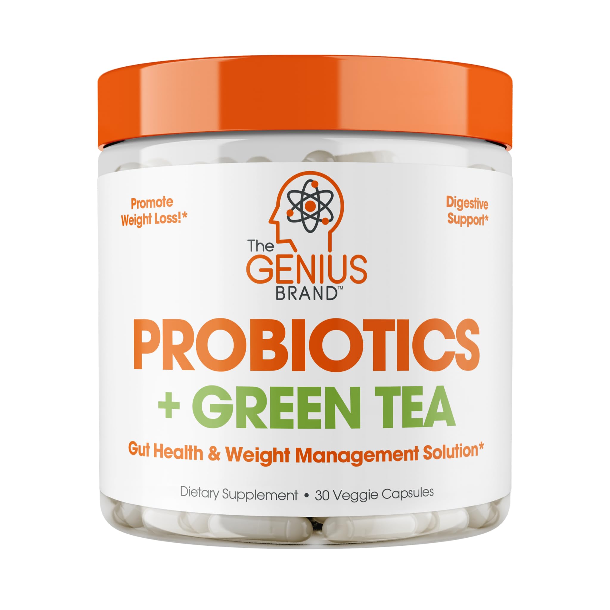 Genius Probiotics for Weight Loss with Green Tea Extract - Fat Burner Supplement & Digestive The Genius BrandAu supplements