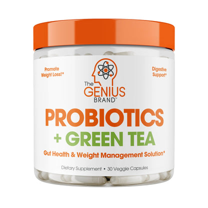 Genius Probiotics for Weight Loss with Green Tea Extract - Fat Burner Supplement & Digestive The Genius BrandUS supplements