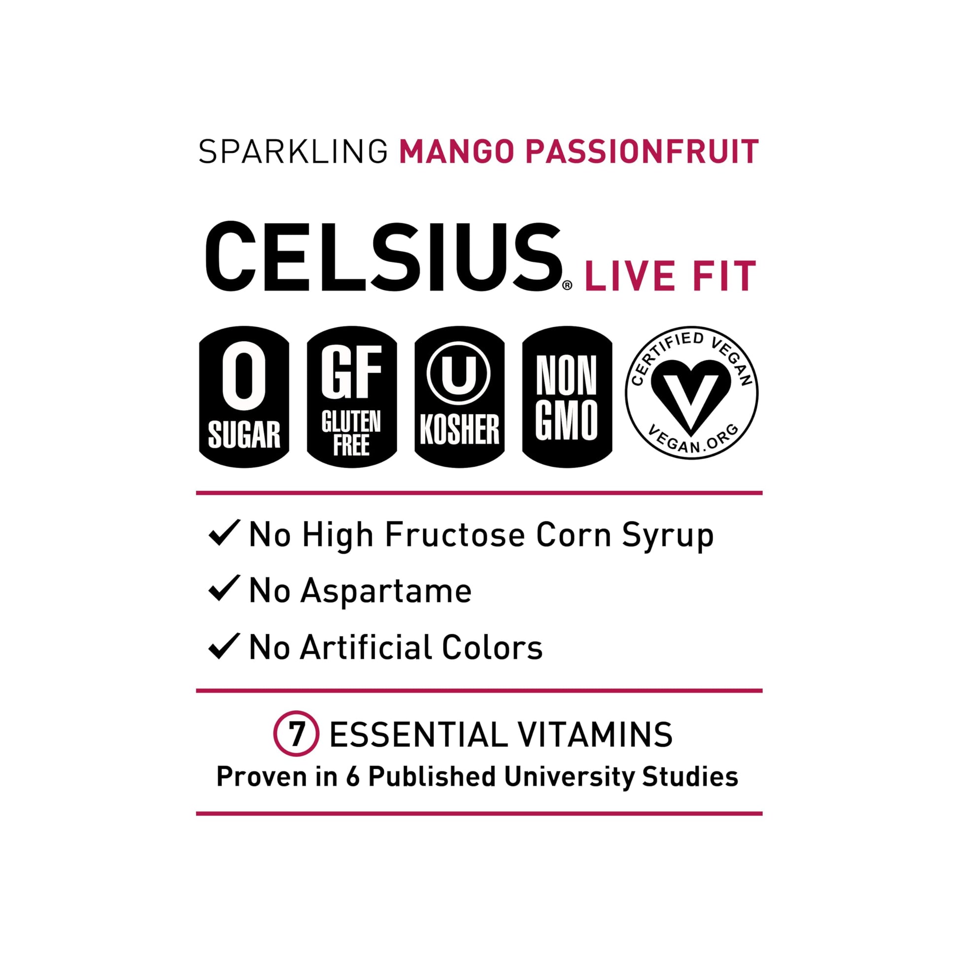CELSIUS Sparkling Mango Passionfruit, Functional Essential Energy Drink 12 Fl Oz CELSIUSUS supplements