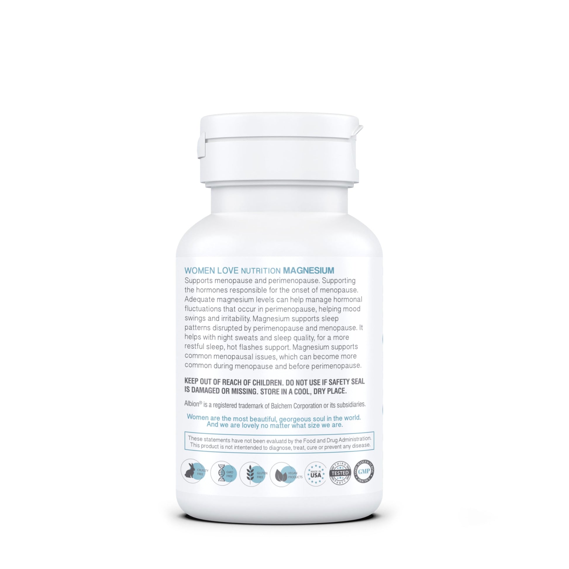 WOMEN LOVE NUTRITION, Magnesium for Women, Menopause & Peromenopause (90 Capsules) WOMEN LOVE NUTRITIONAu supplements