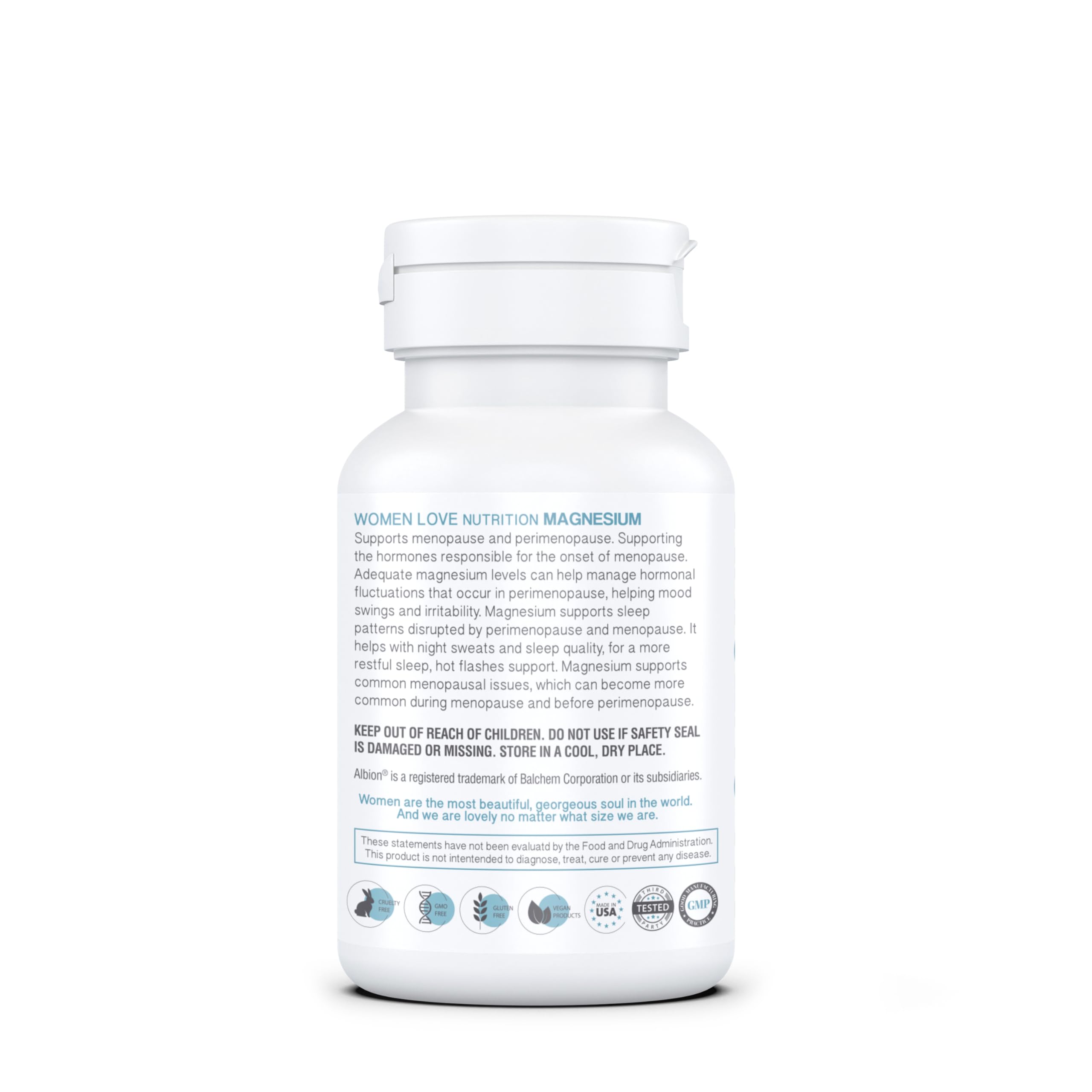 WOMEN LOVE NUTRITION, Magnesium for Women, Menopause & Peromenopause (90 Capsules) WOMEN LOVE NUTRITIONAu supplements