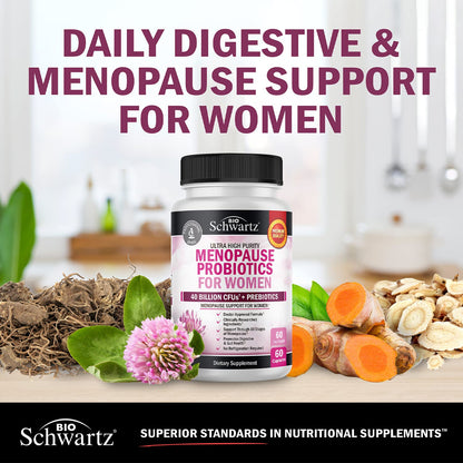 Menopause Support Probiotics for Women - Unique Menopause Relief for Hot Flashes BioSchwartzUS supplements