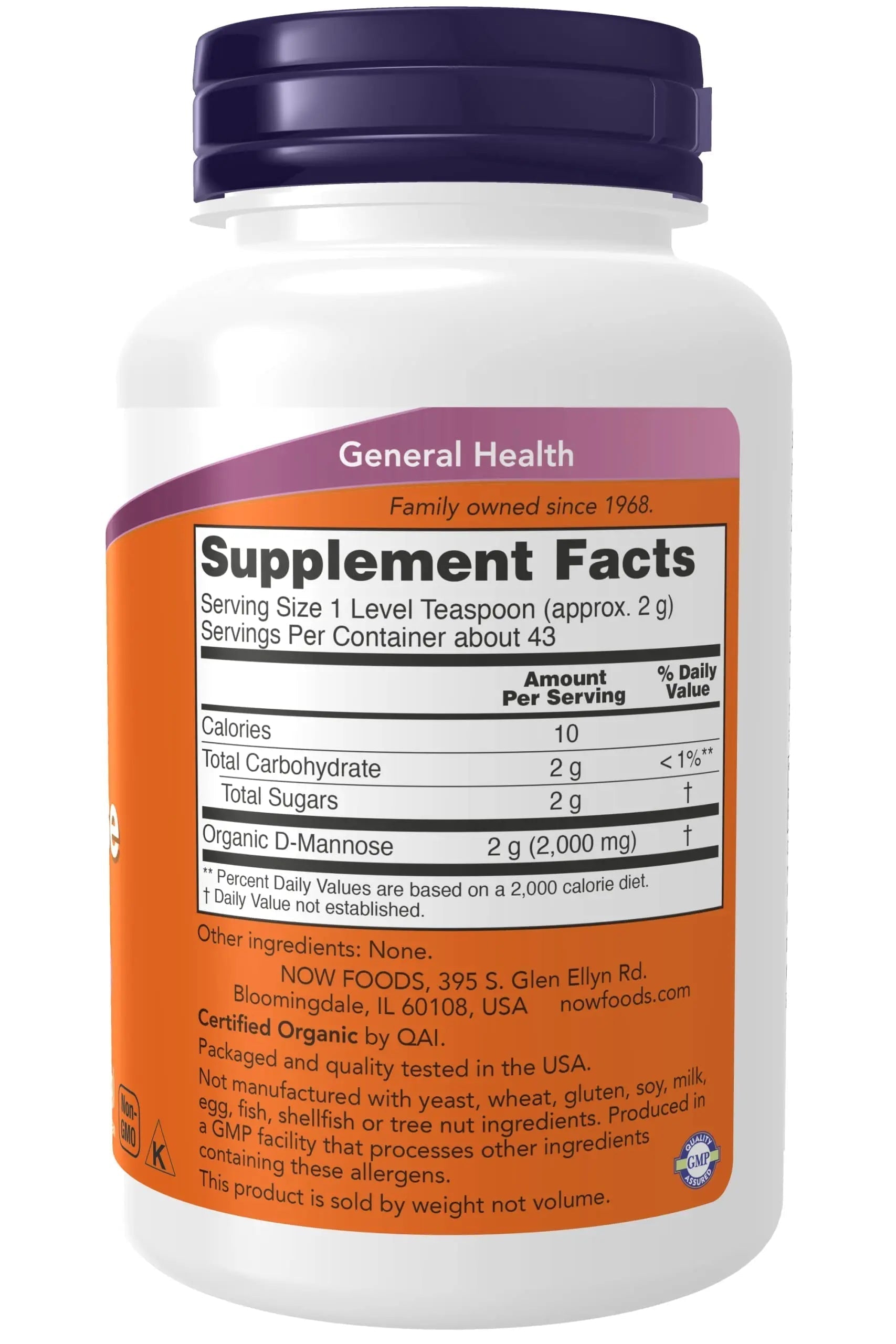 NOW Foods, D-Mannose Pure Powder, 3 oz (85 g) NOW FoodsAu supplements