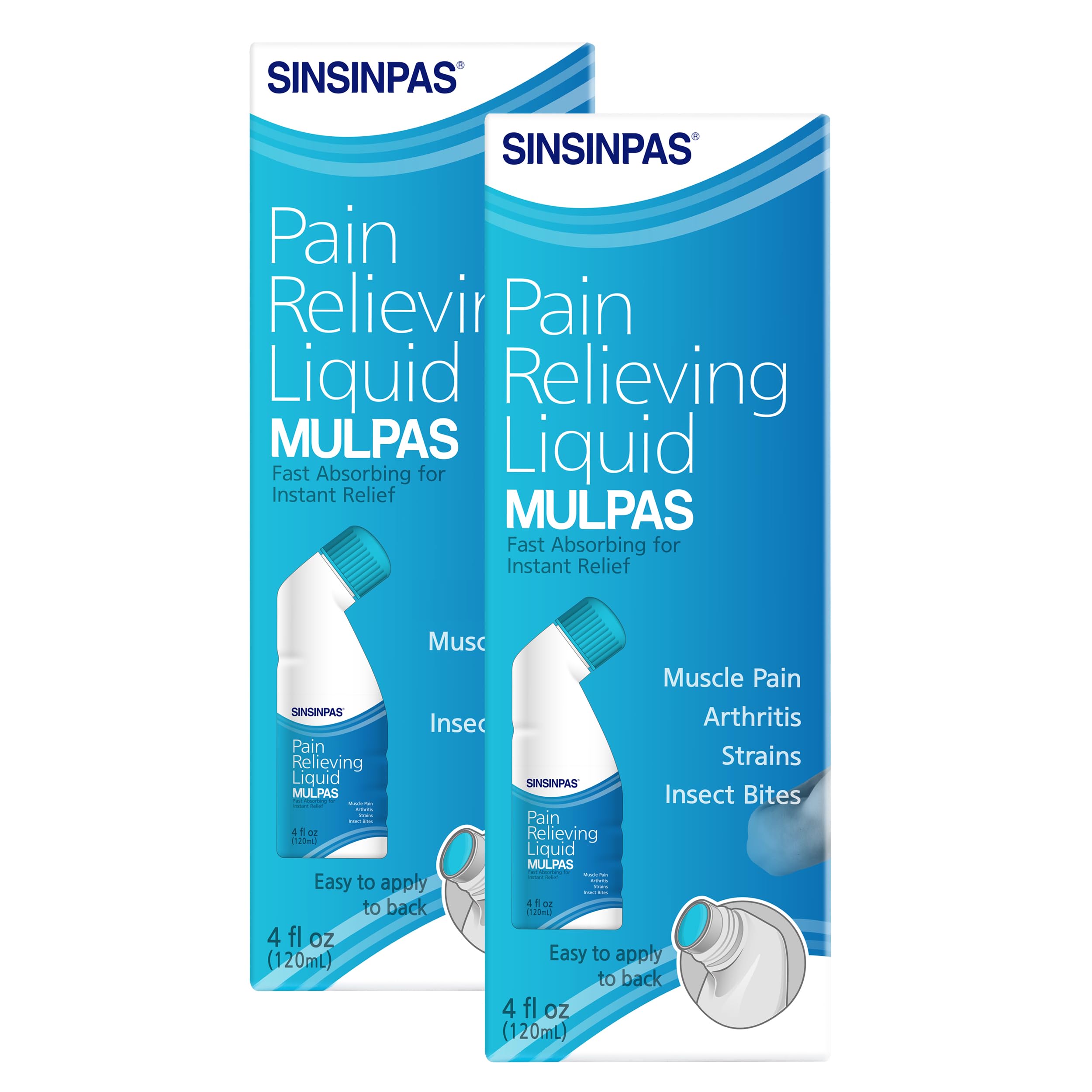 SINSINPAS Pain Relieving Liquid - MULPAS 2 Pack (Total 8 fl oz) SINSINPASAu supplements