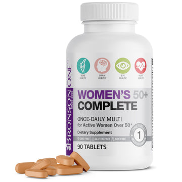 Bronson ONE Daily Women’s 50+ Complete Multivitamin Multimineral, 90 Tablets BronsonAu supplements