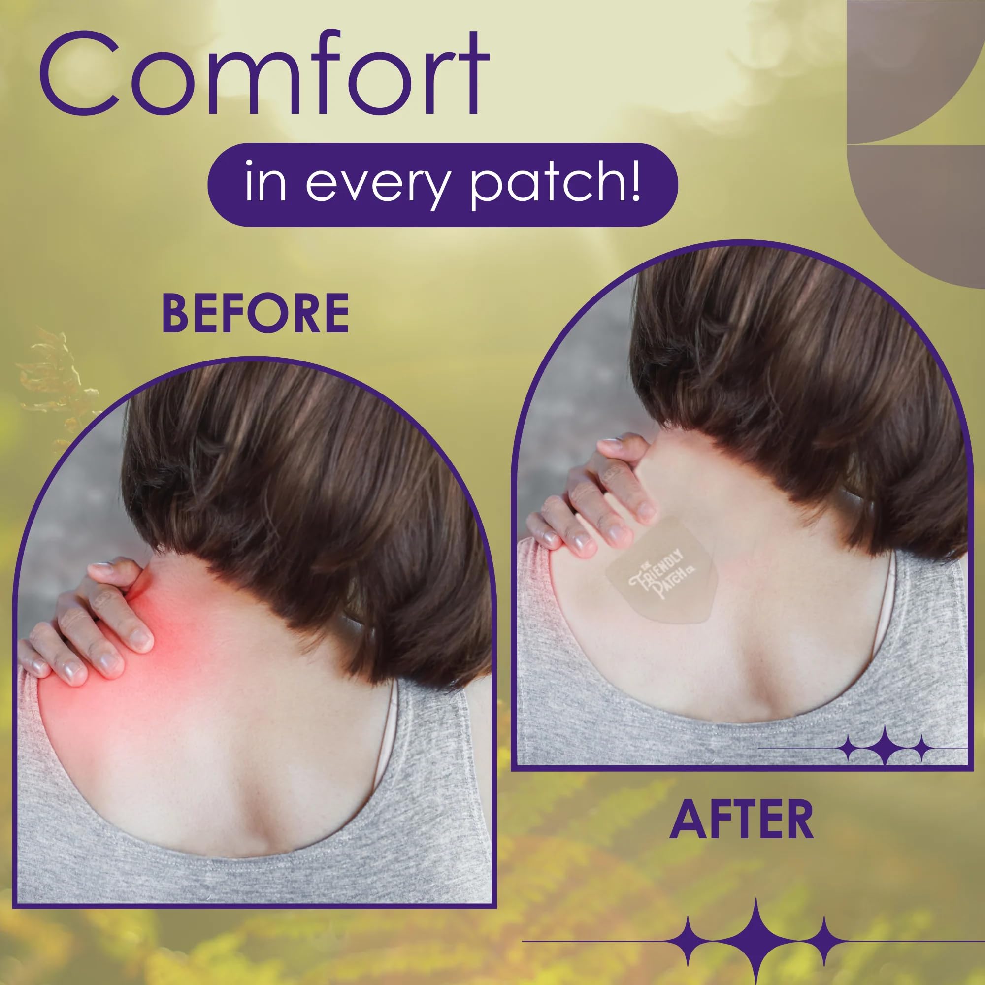 Relief Day Patch - Arnica, White Willow Bark, Saffron & Peppermint for Soreness and discomfort for Women and Men The Friendly Patch CO.Au supplements