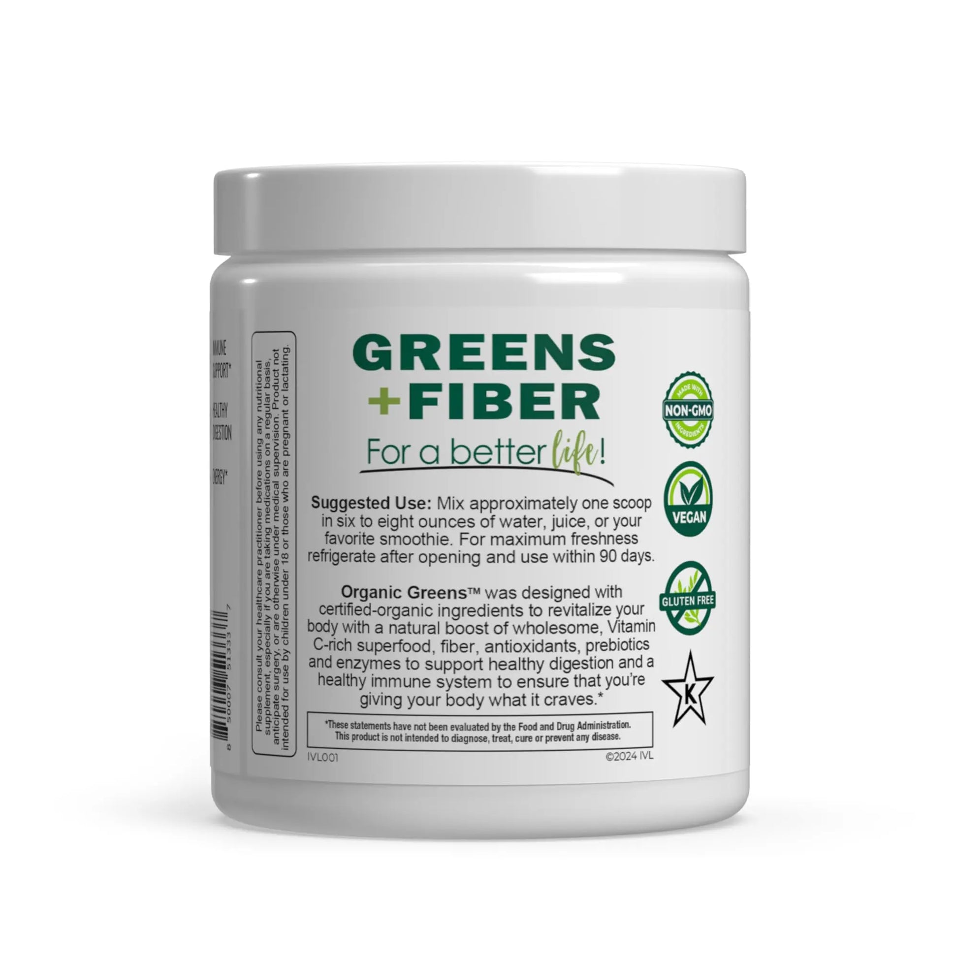 IVL - Organic Greens - Organic Superfood Drink - Loaded with Antioxidants, Micronutrients, Prebiotics & Probiotics - for Immune Support, Digestive Health - Great Taste (1 Pack, 30 Servings) IVLAu supplements
