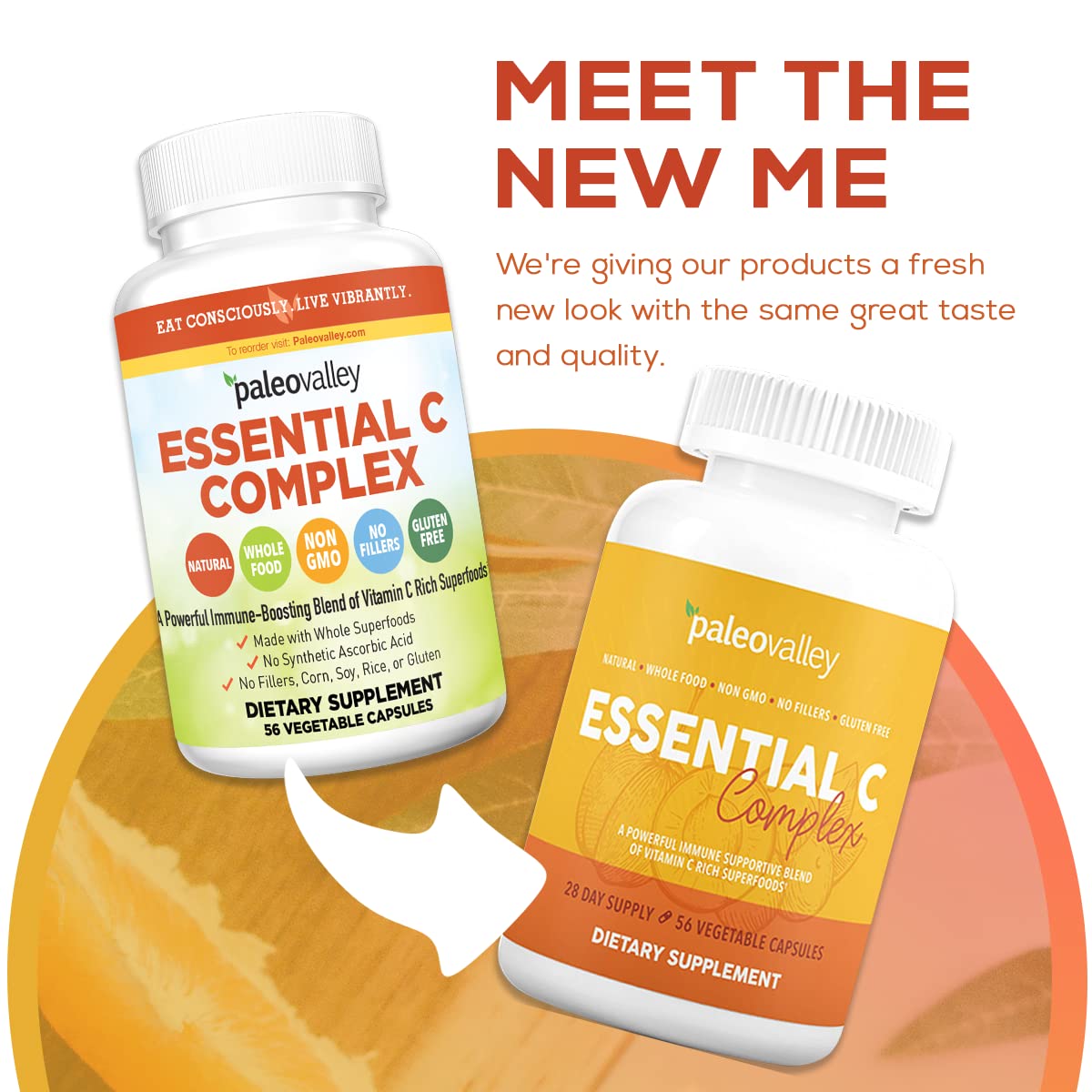Paleovalley Essential C Complex - Vitamin C Supplement for Immune Support - 1 Pack, 450mg - Organic Superfoods Unripe Acerola Cherry, Camu Camu, Amla Berry PaleovalleyUS supplements