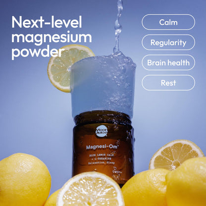 Moon Juice Magnesi-Om Magnesium Powder Supplement - Chelated Magnesium Complex + L-Theanine Blend for Rest, Relaxation & Regularity - Vegan, Non-GMO & No Sugar, Blue Lemon, 4.2 oz, 30 Servings Moon JuiceUS supplements