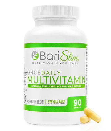 BariSlim Once Daily Bariatric Multivitamin Capsule - 45mg of Iron - Bariatric Vitamin & Supplement for Post Bariatric Surgery Including Gastric Bypass & Gastric Sleeve | 90 Day Supply BariSlimAu supplements