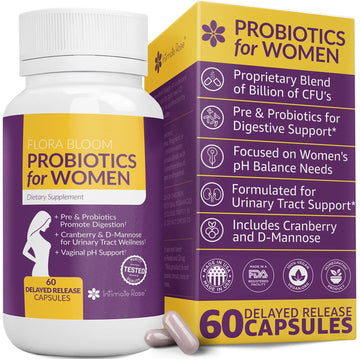 Complete Vaginal Probiotics for Women - w/Added Cranberry, D-mannose to Promote Intimate RoseAu supplements