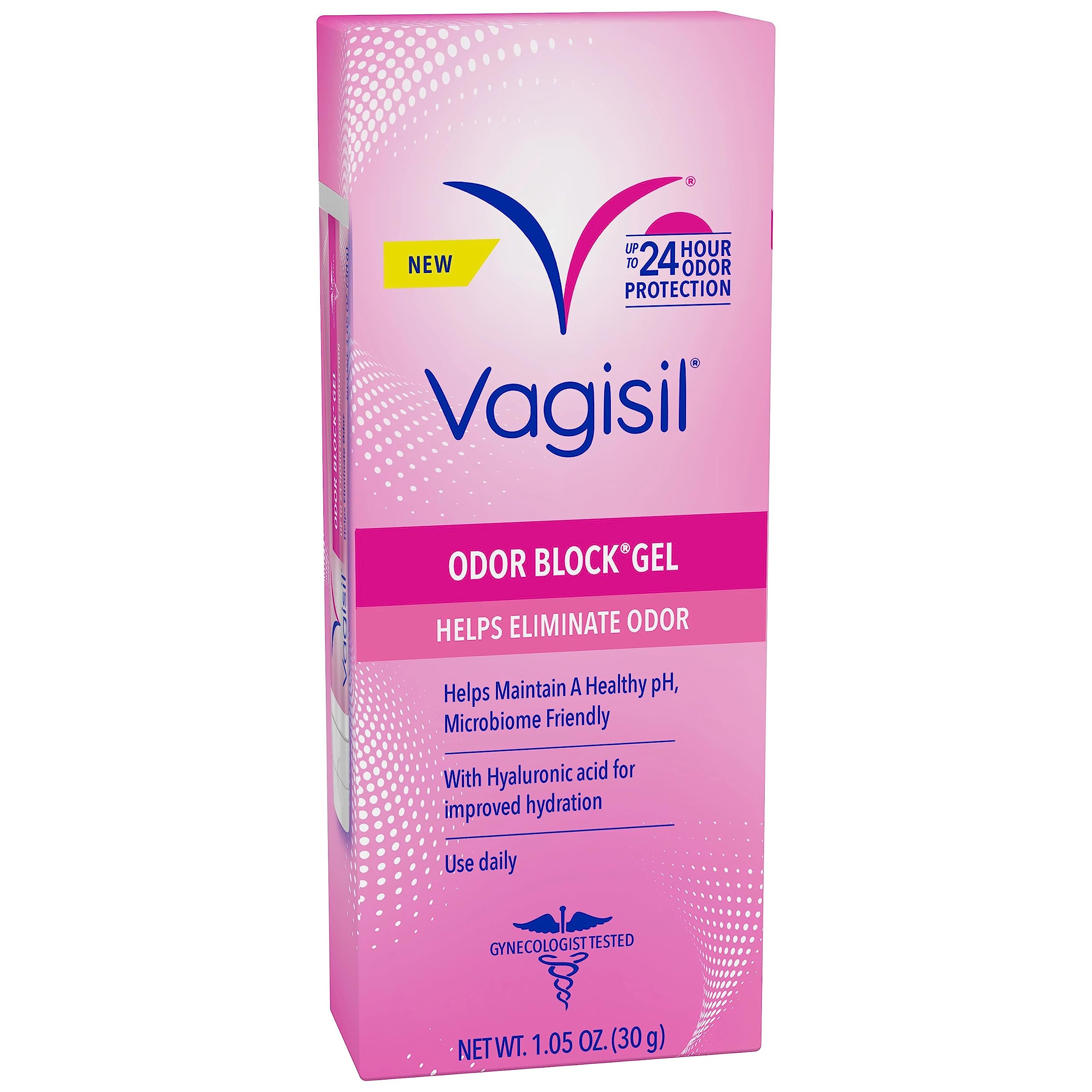 Vagisil Odor Block Gel with Hyaluronic Acid for Vaginal Health, Gynecologist Tested VagisilAu supplements