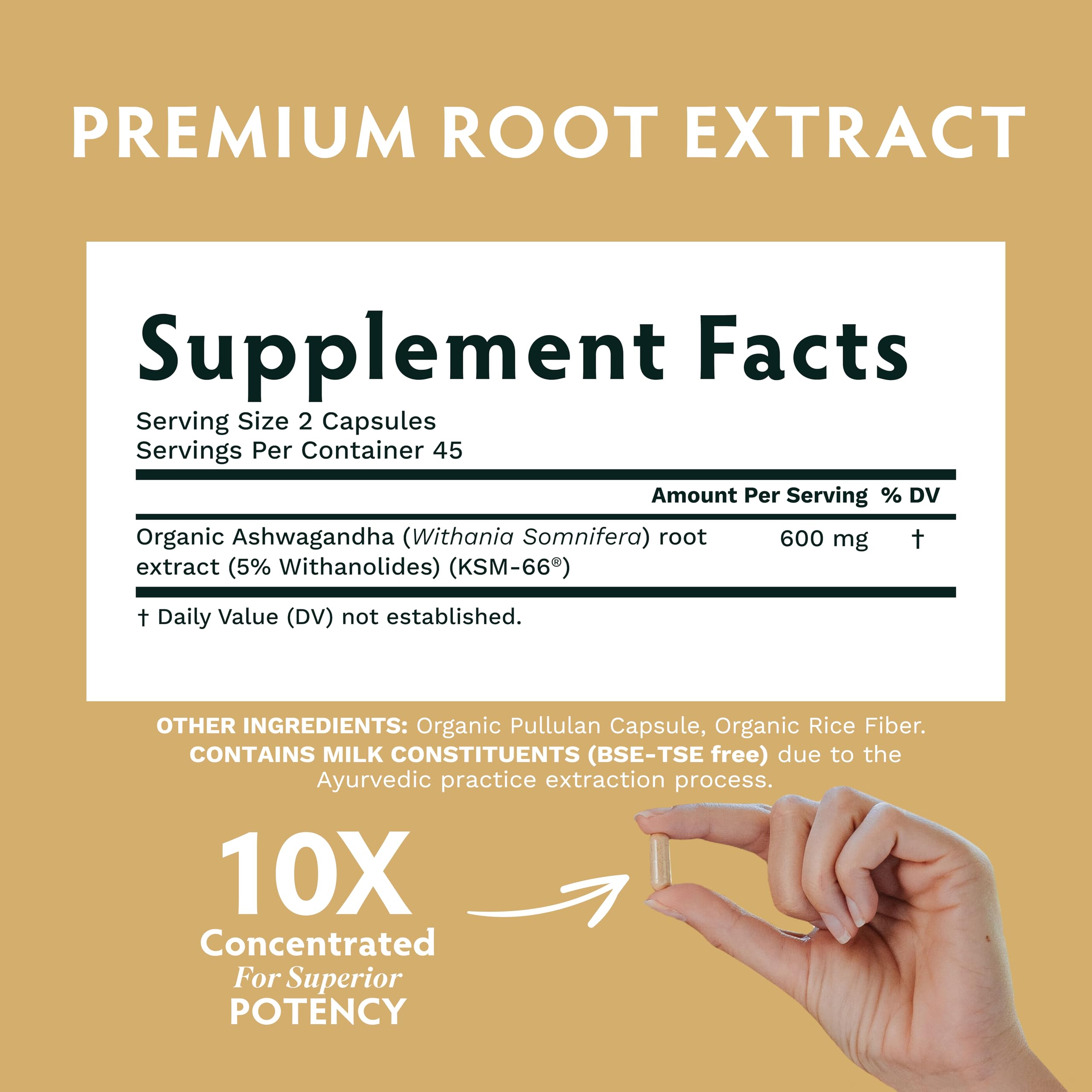 TRIBE ORGANICS Ashwagandha KSM 66 Pure Organic Root Powder Extract Ayurvedic Supplement - Focus Mood Support Increase Energy Strength 600mg of Natural KSM66 for Superior Absorption - 90 Capsules TRIBE ORGANICSAu supplements