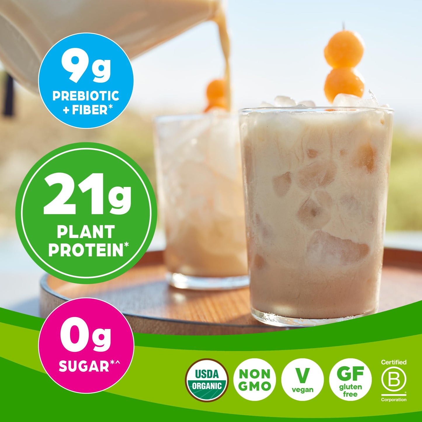Orgain Organic Vegan Protein Powder, Horchata - 21g of Plant Based Protein, Low Net OrgainUS supplements