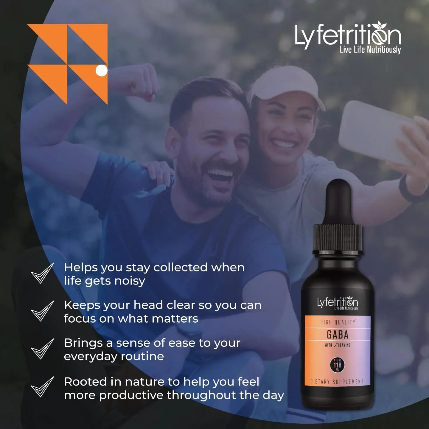 Lyfetrition GABA with L-Theanine, Ginkgo Biloba (Salisburia biloba) Extract, Organic Peruvian MACA Root (Lepidium meyenii) Extract, 118 ml, 4 FL Oz Liquid, 220 Servings, Made in USA, Quick Absorption Lyfetritionnz supplements