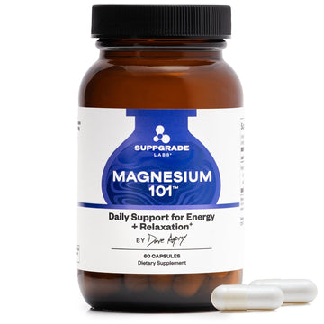 Suppgrade Labs Magnesium 101 by Dave Asprey | Daily Support for Sleep, Metabolism, Relaxation, & Heart Health | 300 mg Chelated Magnesium Bisglycinate | High Absorption Magnesium | 30 Day Supply Suppgrade LabsAu supplements
