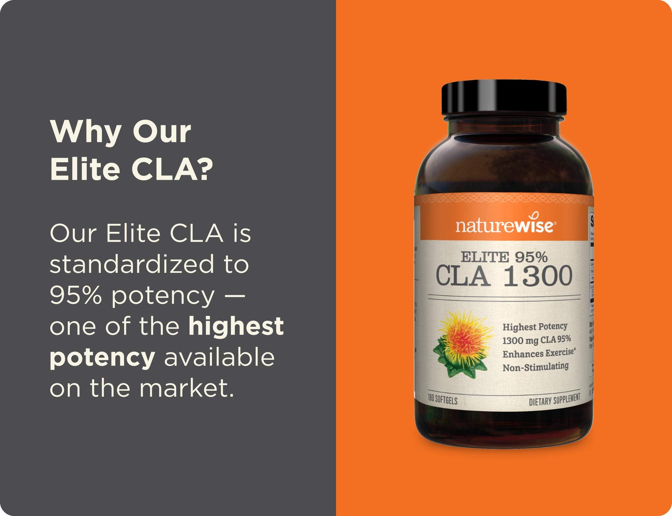 NatureWise Elite CLA 1300 Maximum Potency, 95% CLA Safflower Oil Workout Supplement NatureWiseAu supplements