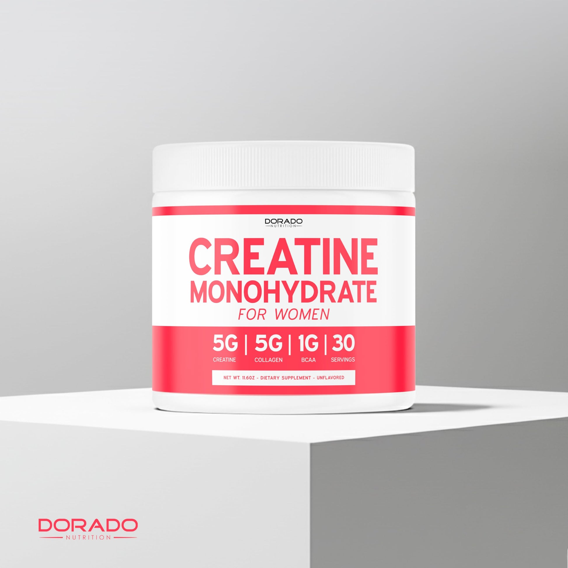 Creatine for Women | Creatine Monohydrate Powder 5G + 5000mg Collagen + 1000mg BCAA 2:1:1 Powder (30 Serving) Support Glutes, Lean Muscles, Recovery, Energy & Stamina Non-GMO, Gluten Free - USA Made DORADO NUTRITIONAu supplements