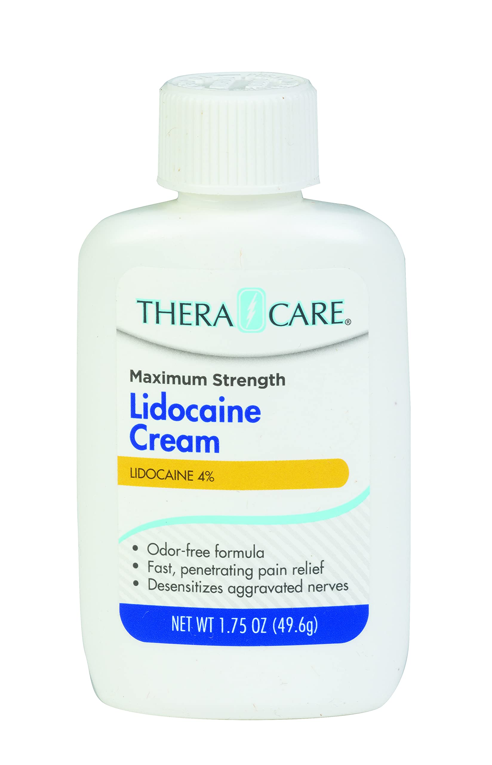 Thera|Care Maximum Strength OTC Lidocaine Cream | Numbs Away Pain | Long-Lasting Relief | Non-Greasy | 1.75 Oz Thera CareAu supplements