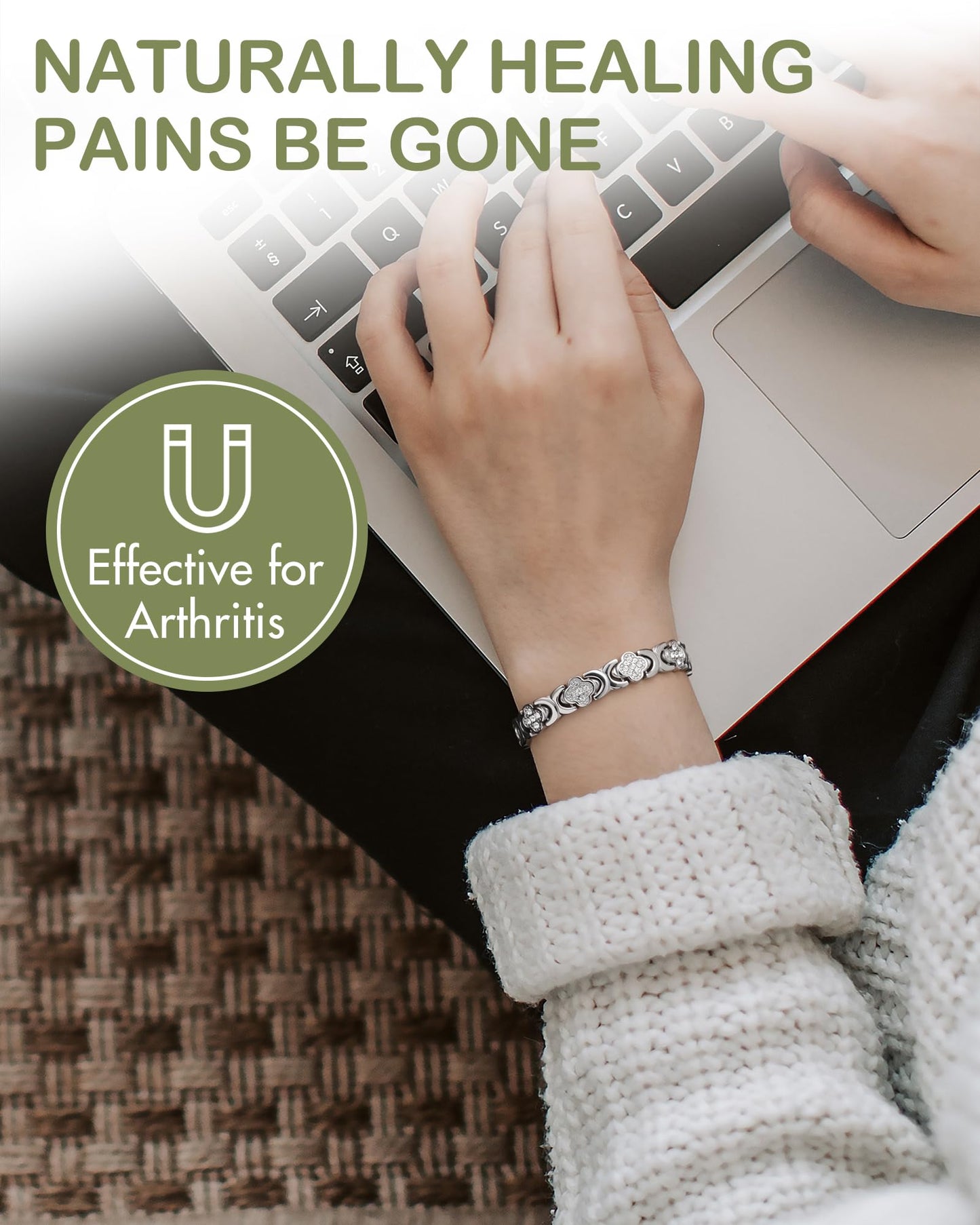 Feraco Ultra Strength Magnetic Bracelets for Women with Neodymium Therapy Magnets FeracoUS supplements