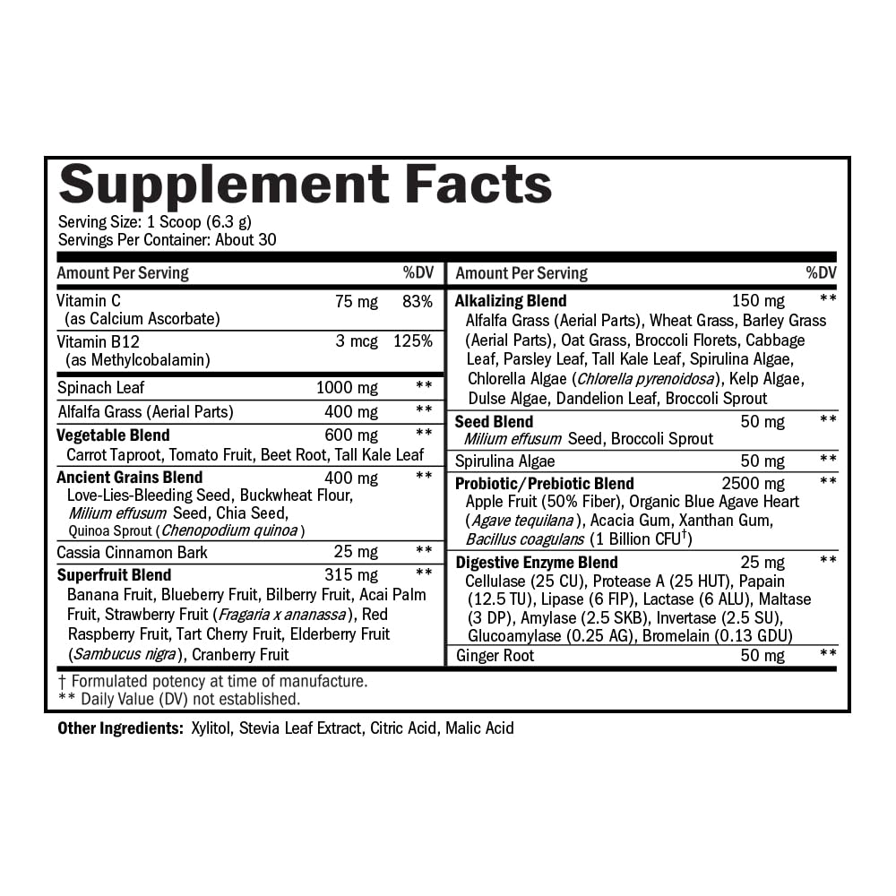 Super Greens Powder Superfood - Greens Powder with Probiotics Prebiotics Digestive BioSchwartzAu supplements