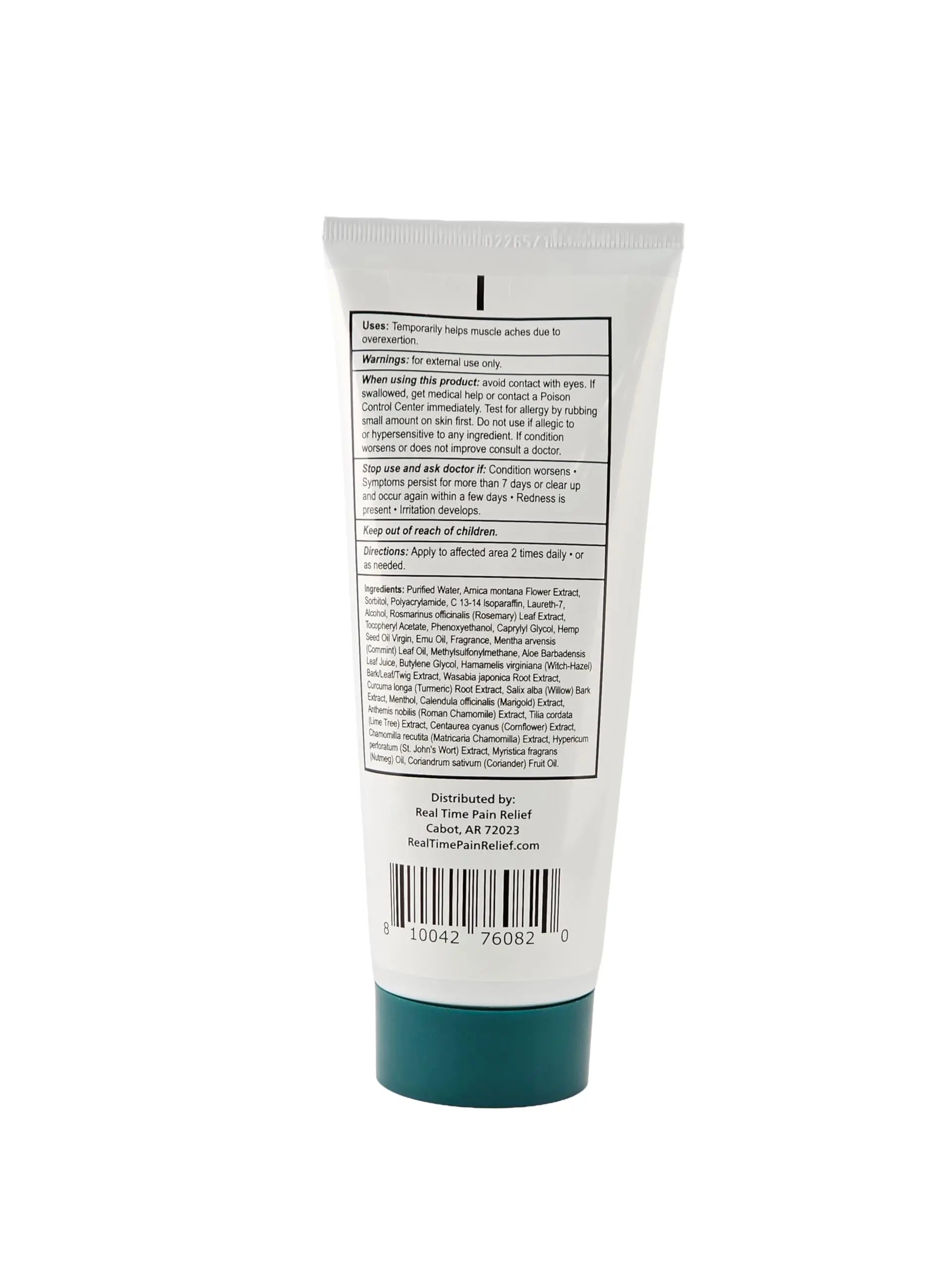 Real Time Pain Relief Hemp Oil Plus 7 oz Tube | 20 Natural Ingredients: 5% Arnica, Turmeric & More | Fast-Absorbing Lotion for Muscles, Hands, Feet, Ankles, Back, Shoulders & Knees Real Time Pain ReliefAu supplements