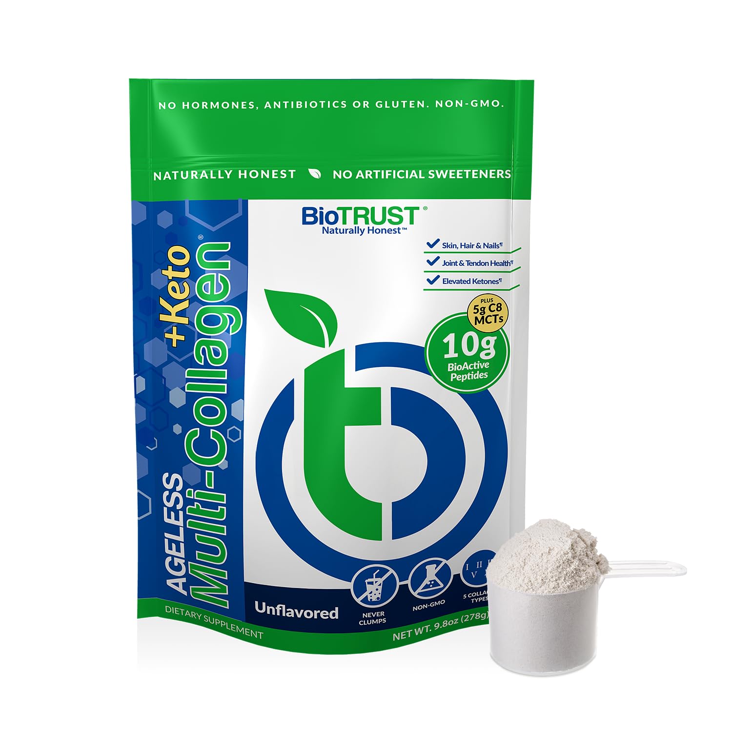 BioTrust Multi-Collagen Protein Powder + Keto MCT Oil – 5 Collagen Types Plus 100% BioTrustAu supplements
