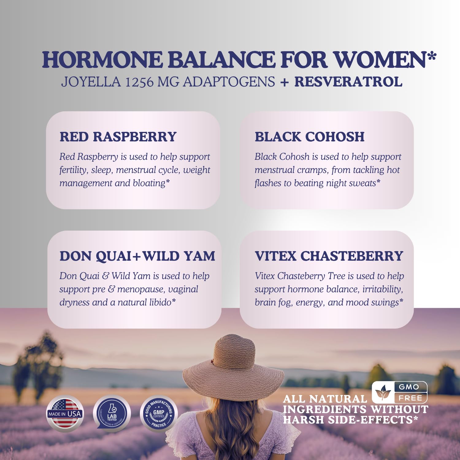 11-in-1 Hormonal Balance, Relief for Menopause Symptoms, Helps Reduce Hot Flashes, Night Sweats, and Mood Swings, Clinically Proven Ingredients, Natural PMS Support, Made in USA, 3rd Party-Tested HERBAL HOTAu supplements