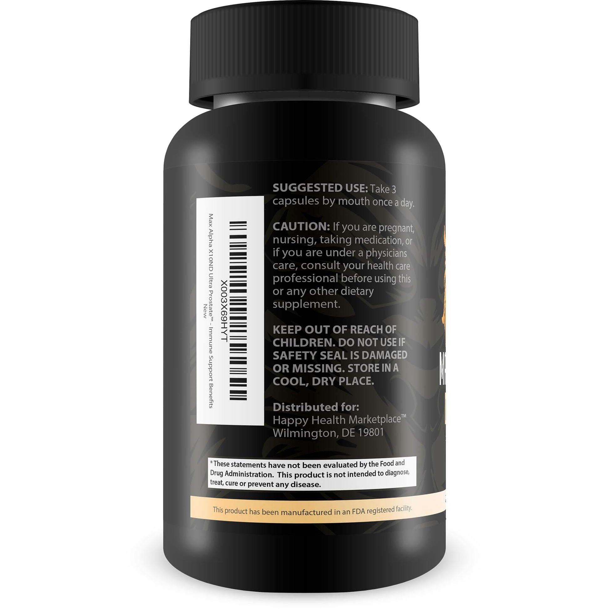 Max Alpha X10ND Ultra Prostate - T Prostate Support for Men - Promote Energy & Endurance - Blood Flow Support for Prostate Health with Vitamin D, Ginseng, Green Tea, & Zinc - Immune Support Benefits Happy Health MarketplaceAu supplements