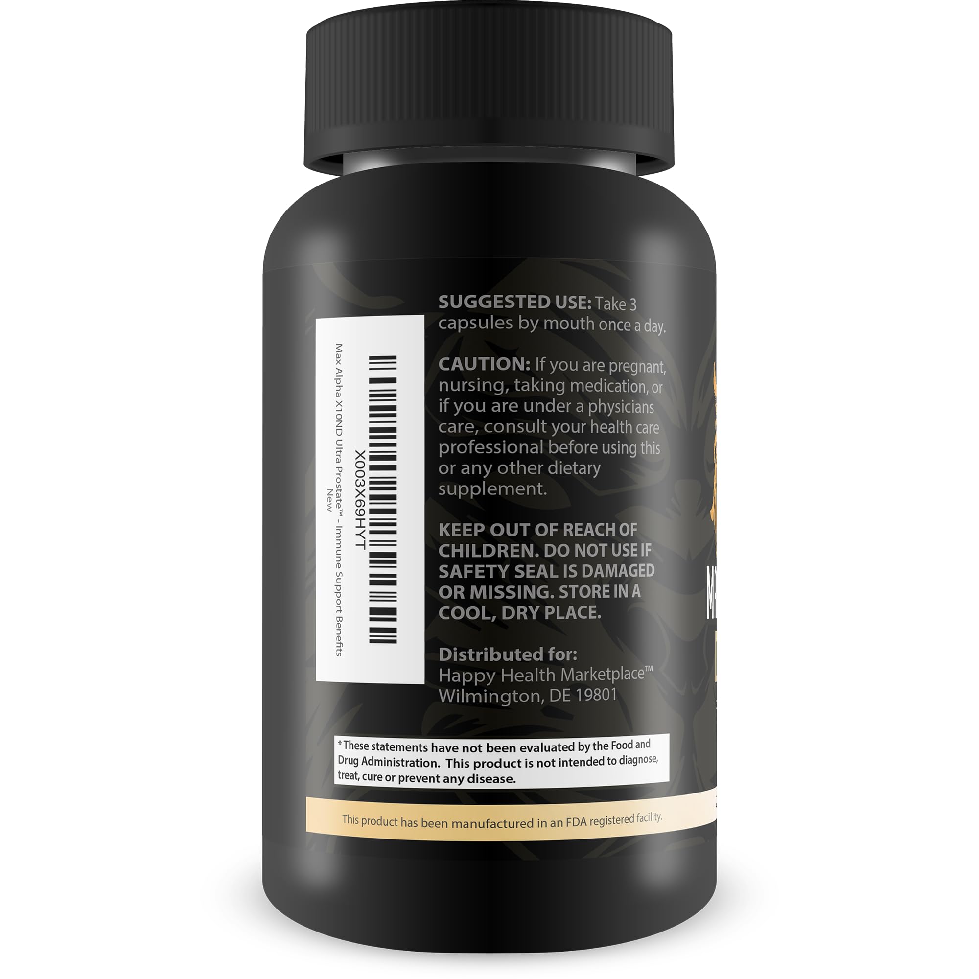 Max Alpha X10ND Ultra Prostate - T Prostate Support for Men - Promote Energy & Endurance - Blood Flow Support for Prostate Health with Vitamin D, Ginseng, Green Tea, & Zinc - Immune Support Benefits Happy Health MarketplaceAu supplements