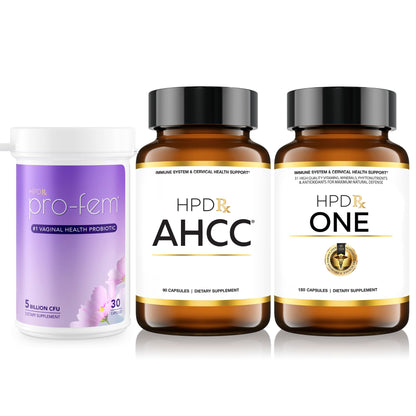 HPD Rx AHCC, Pro Fem, & ONE Bundle for Women HPD RxUS supplements
