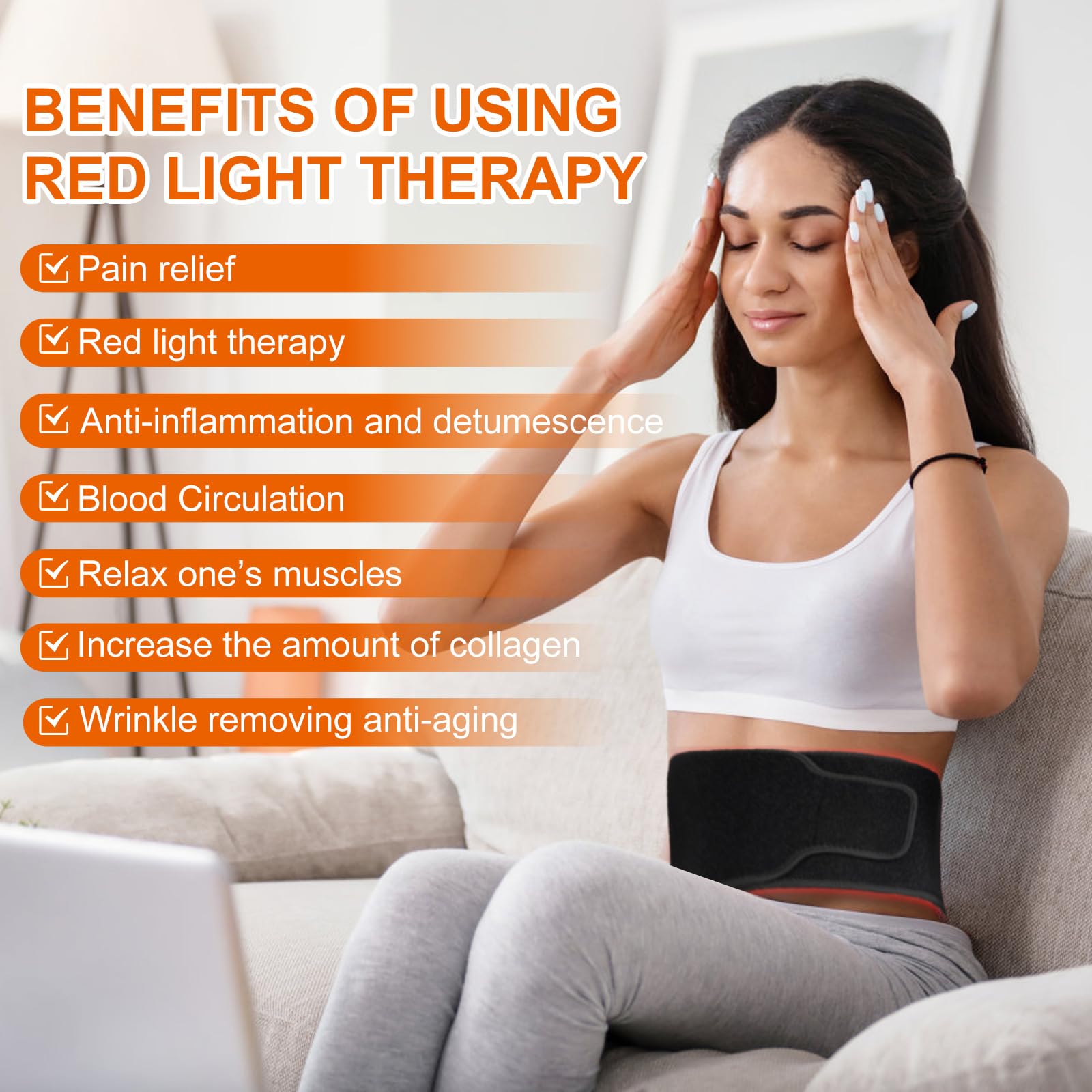 EquiZen Red Light Therapy Belt - Red Light Therapy for Body, Infrared Light Therapy Device EquiZenAu supplements