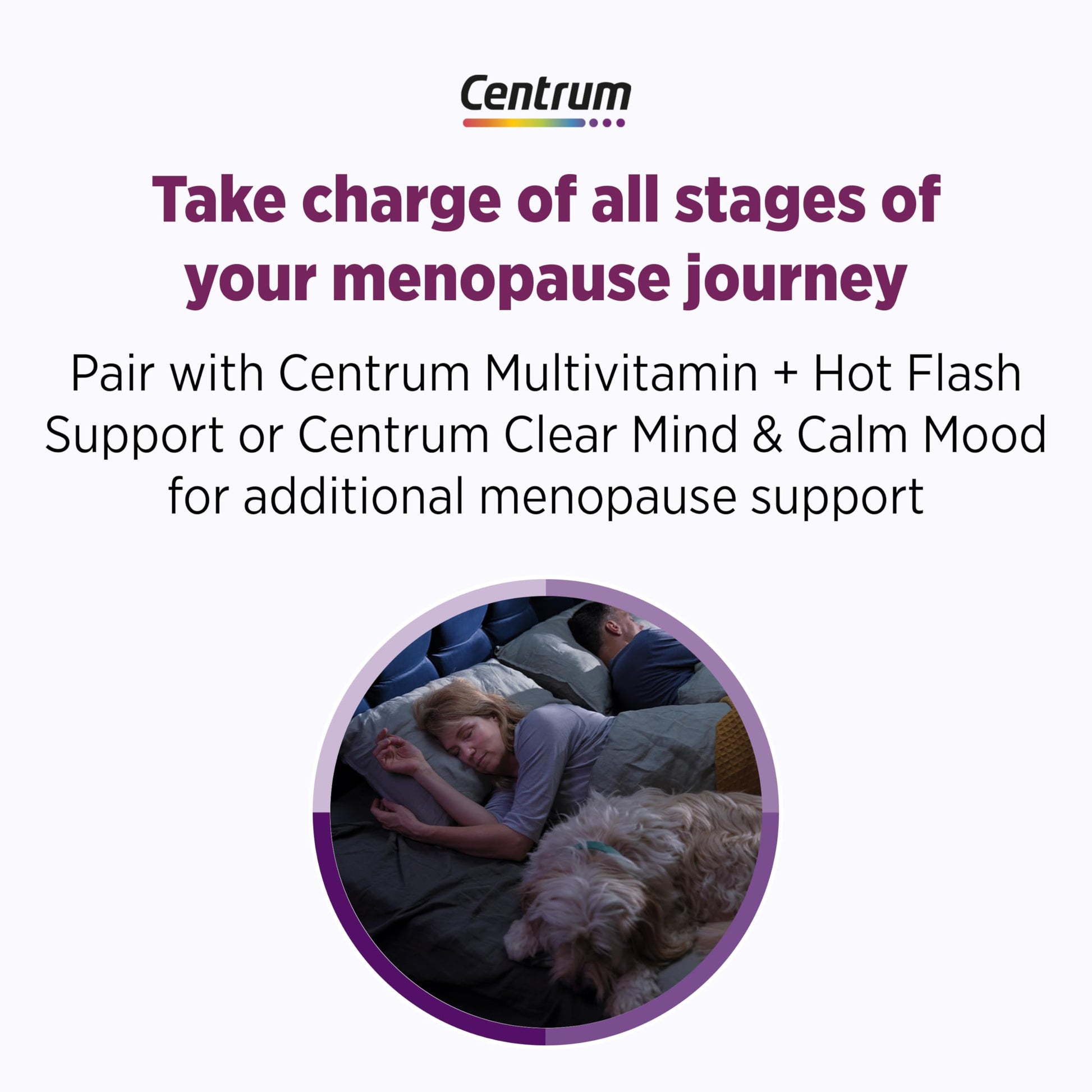 Centrum Restful Sleep Menopause Support Tablets, Supplement with Clinically Studied DailyZz and geniVida, 28 Count CentrumAu supplements