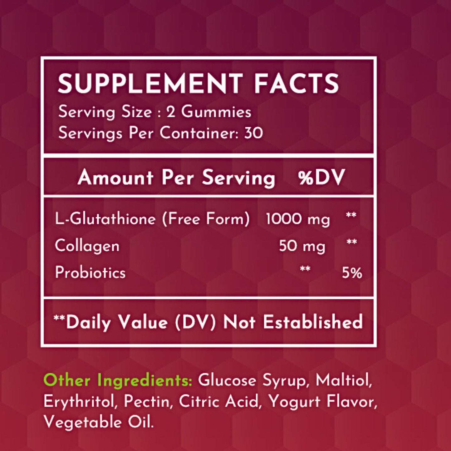 2 Pack Glutathione Gummies | with Marine Collagen | 1050mg per Serving | Antioxidant Support SunshyneUS supplements