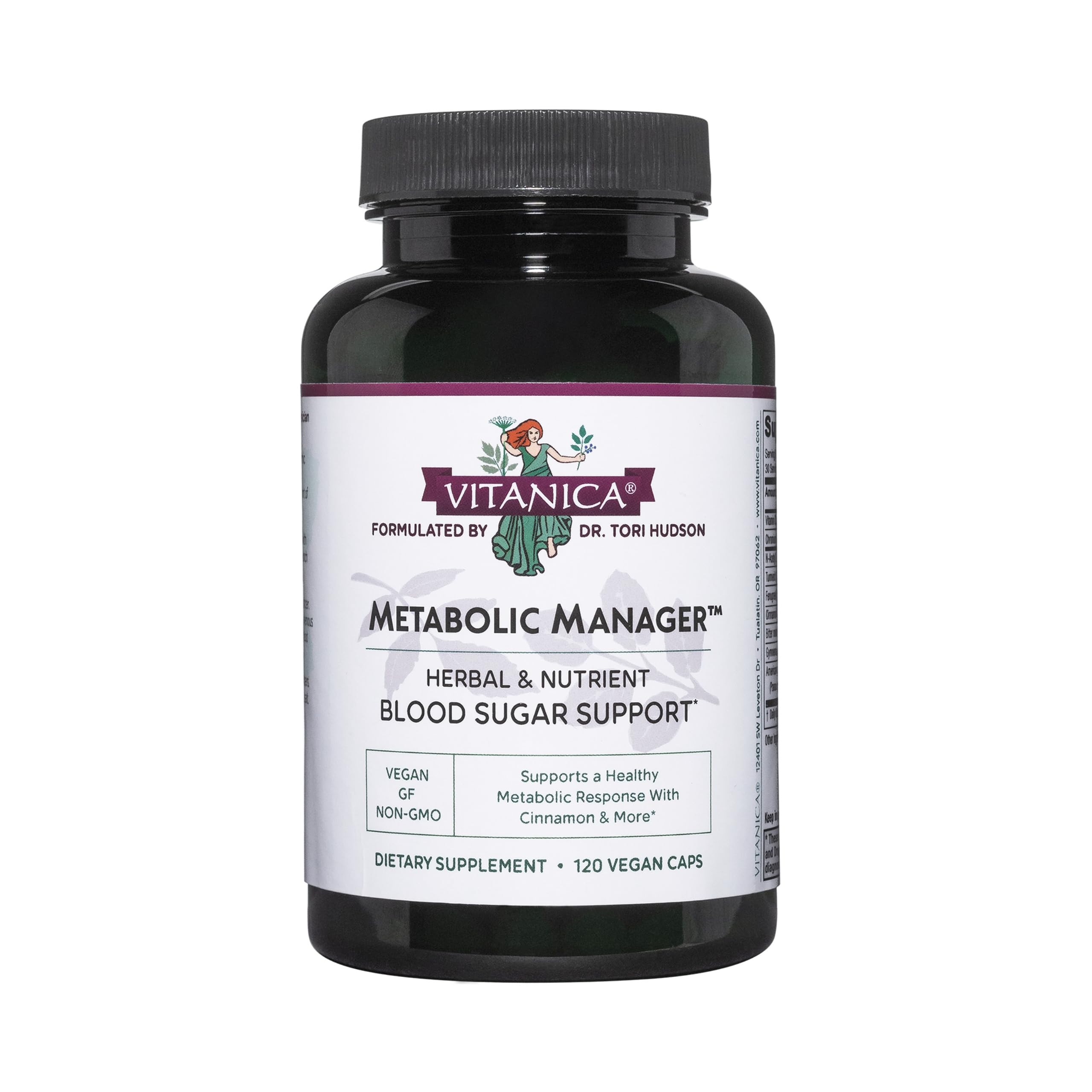 Vitanica Metabolic Manager - Herbal Supplement to Support Healthy Metabolic Response - Dietary Supplement with Vitamin D - Vegan Antioxidant Supplement - 120 Capsules VitanicaAu supplements