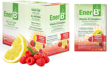 Ener-B+ Sugar Free Multivitamin Drink Mix - Vitamin Packets for Water, Electrolytes Powder No Sugar, Hydration Boost Packets, Zero Sugar Ener-LifeAu supplements