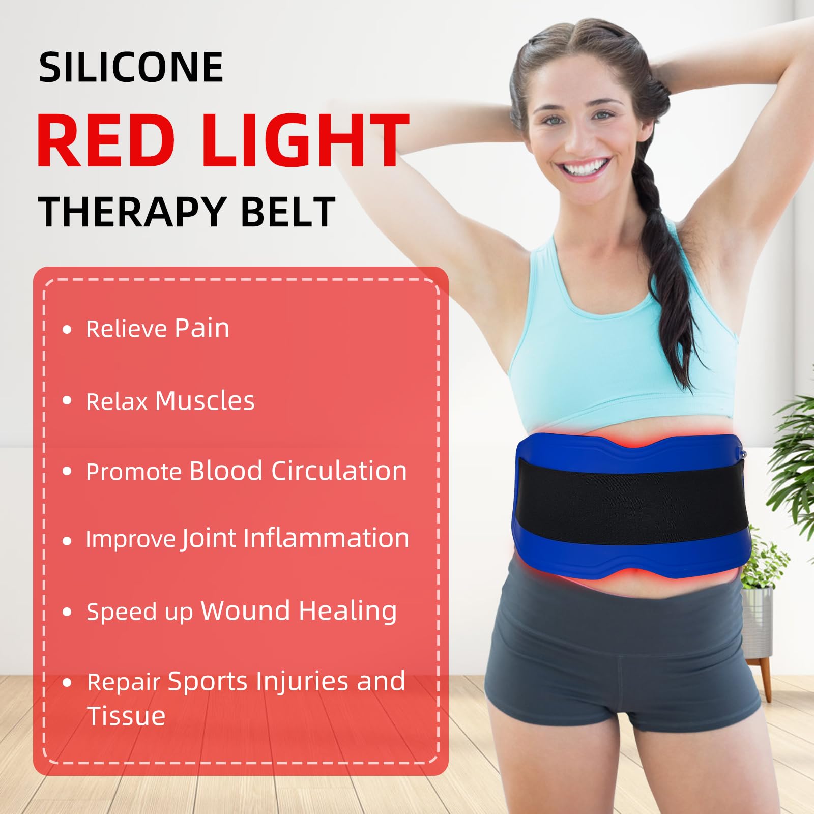 Yoveck Red Light Therapy Belt, Silicone Red Light Therapy Pad Near Infrared Light Therapy YoveckAu supplements