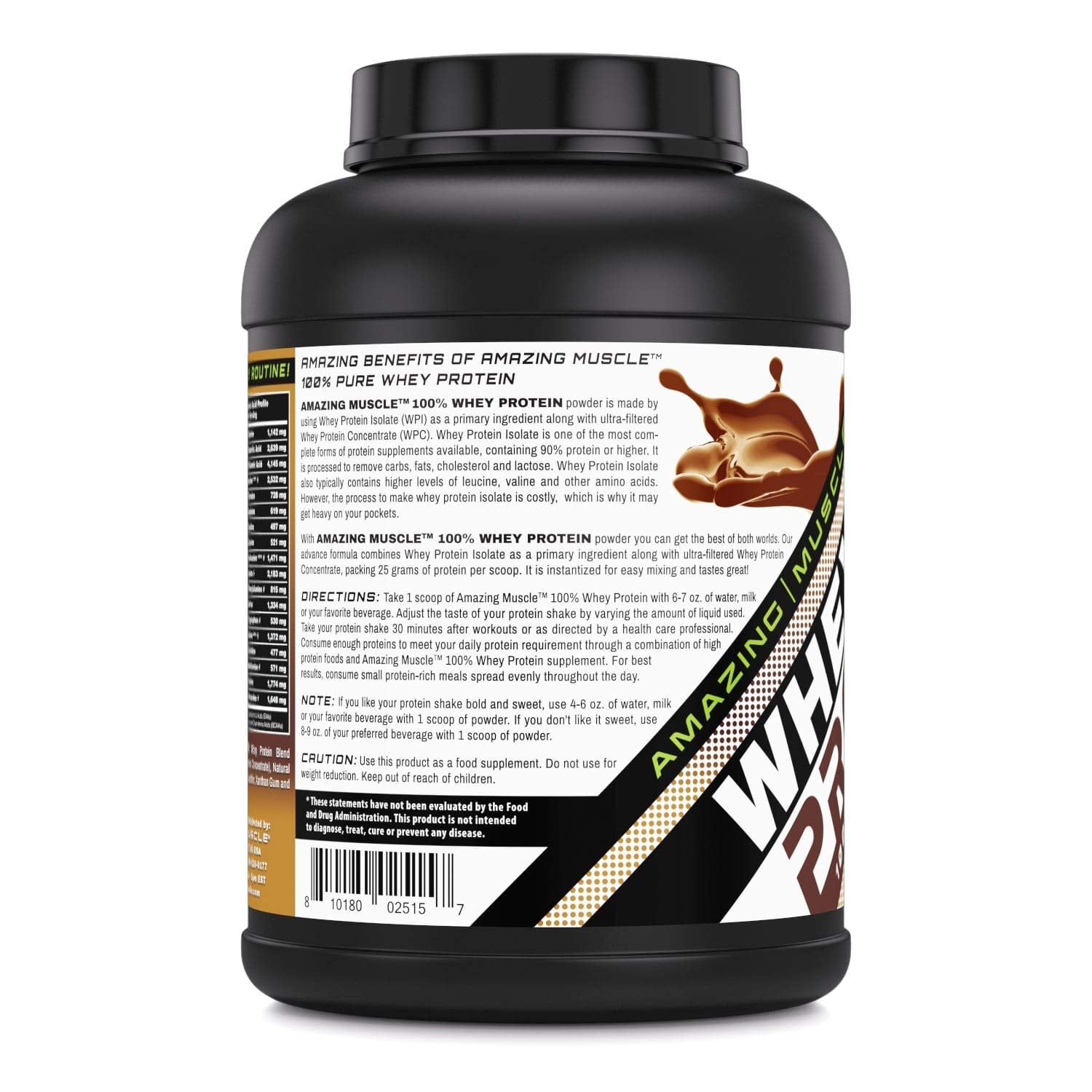 Amazing Muscle 100% Whey Protein Powder *Advanced Formula with Whey Protein Amazing NutritionUS supplements