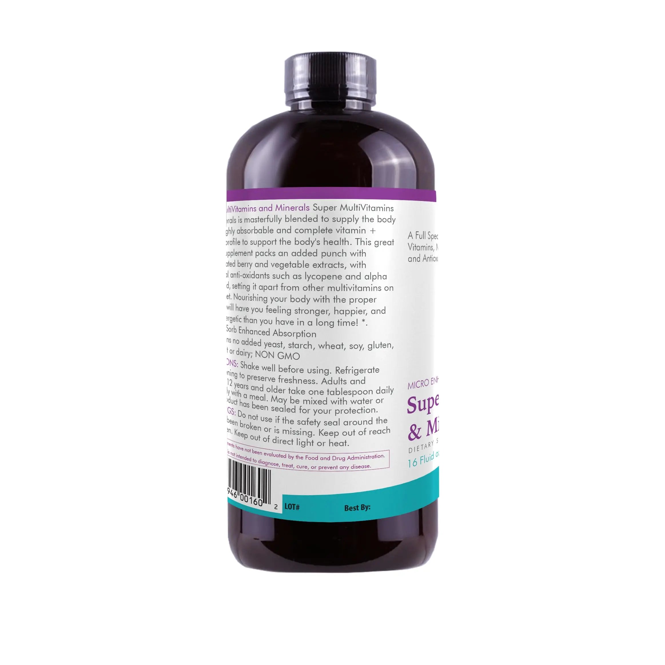 Liquid Super Multivitamin and Minerals - Premium Liquid Vitamins for Enhanced Absorption - Daily Liquid Multivitamin Supplement Life SolutionsAu supplements